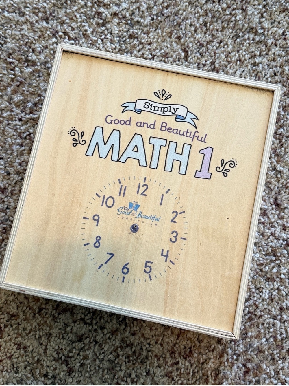 Simply Good and Beautiful MATH 1 Wooden Learning Clock Math Manipulative’s